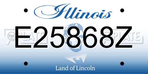E25868Z Illinois License Plate