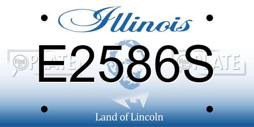 E2586S Illinois License Plate