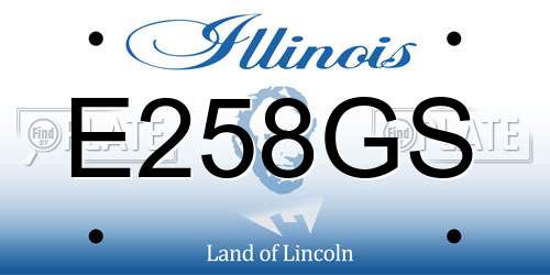 E258GS Illinois License Plate