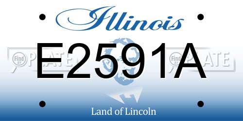 E2591A Illinois License Plate