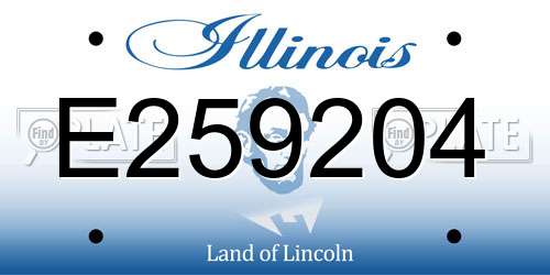 E259204 Illinois License Plate