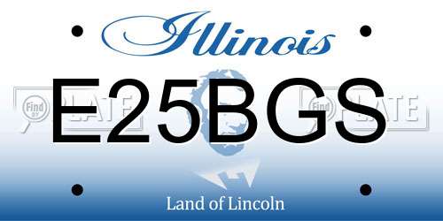 E25BGS Illinois License Plate