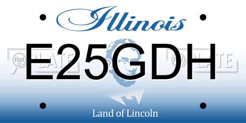 E25GDH Illinois License Plate