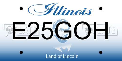 E25GOH Illinois License Plate