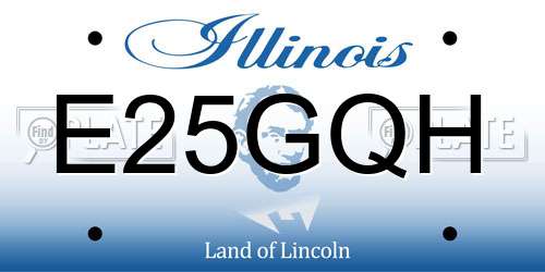 E25GQH Illinois License Plate