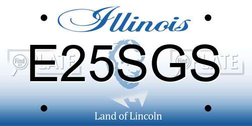 E25SGS Illinois License Plate