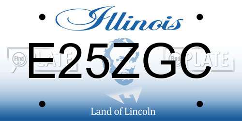 E25ZGC Illinois License Plate