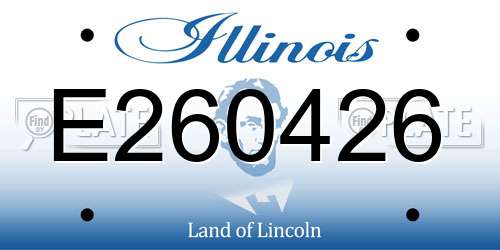 E260426 Illinois License Plate