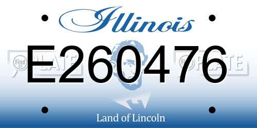 E260476 Illinois License Plate