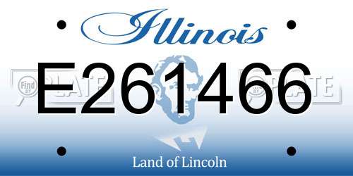 E261466 Illinois License Plate