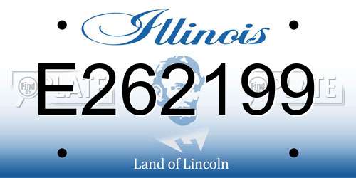 E262199 Illinois License Plate