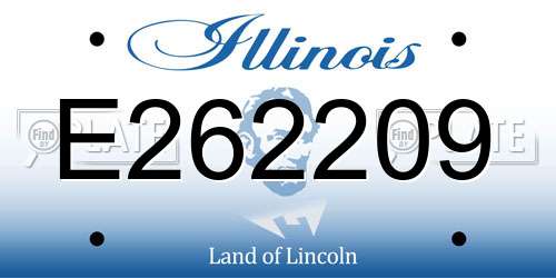 E262209 Illinois License Plate