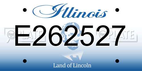 E262527 Illinois License Plate