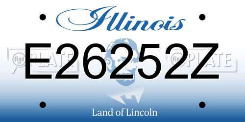 E26252Z Illinois License Plate