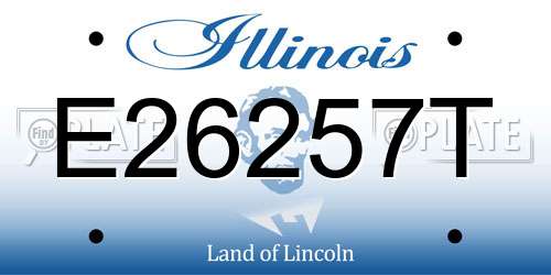 E26257T Illinois License Plate
