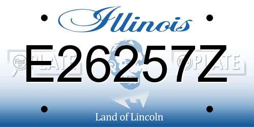 E26257Z Illinois License Plate