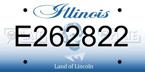 E262822 Illinois License Plate