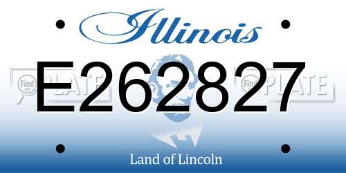 E262827 Illinois License Plate