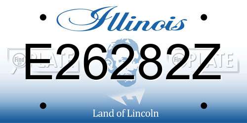 E26282Z Illinois License Plate