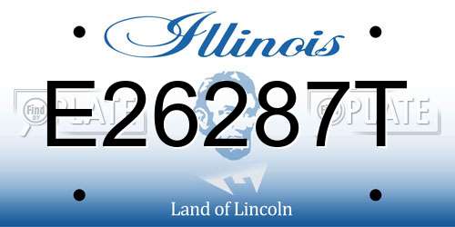 E26287T Illinois License Plate