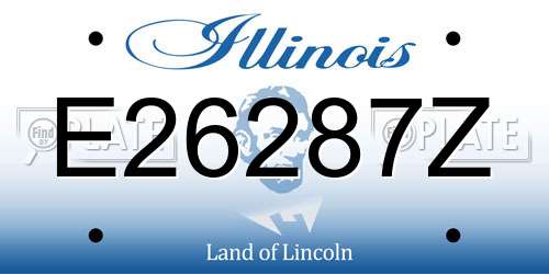 E26287Z Illinois License Plate