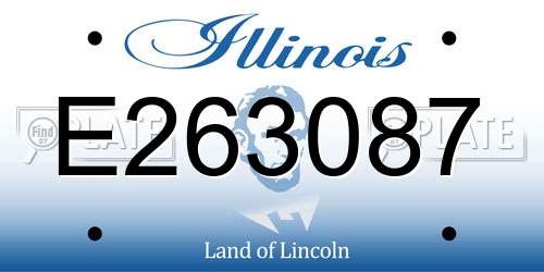 E263087 Illinois License Plate