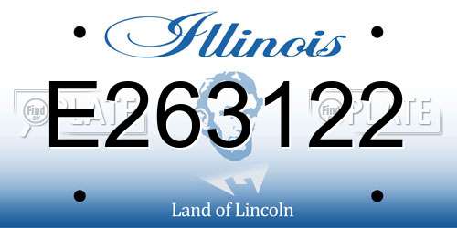 E263122 Illinois License Plate