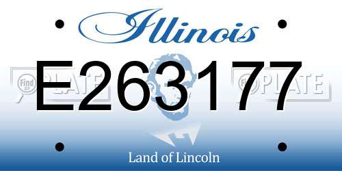E263177 Illinois License Plate