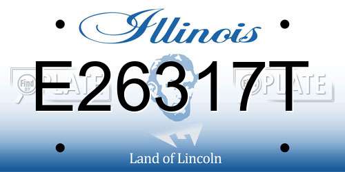 E26317T Illinois License Plate