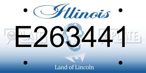 E263441 Illinois License Plate