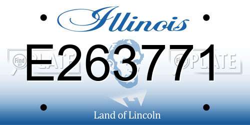 E263771 Illinois License Plate