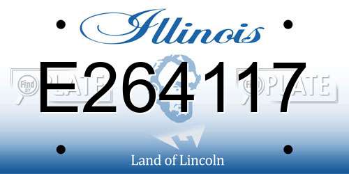 E264117 Illinois License Plate
