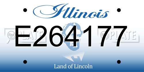 E264177 Illinois License Plate