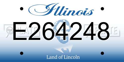 E264248 Illinois License Plate