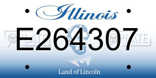 E264307 Illinois License Plate