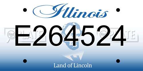 E264524 Illinois License Plate