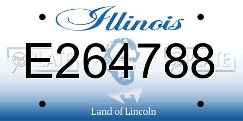 E264788 Illinois License Plate