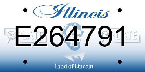 E264791 Illinois License Plate