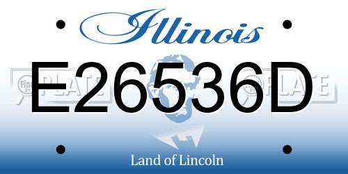 E26536D Illinois License Plate