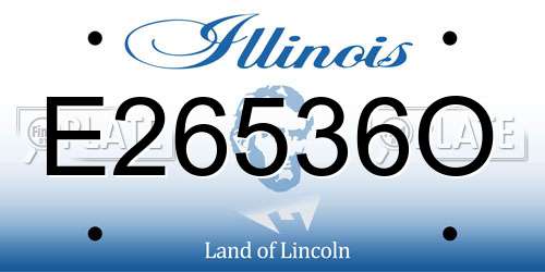E26536O Illinois License Plate