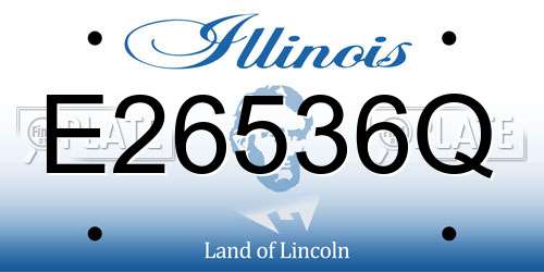 E26536Q Illinois License Plate