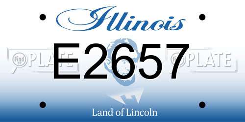 E2657 Illinois License Plate