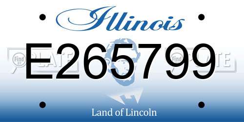 E265799 Illinois License Plate