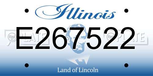 E267522 Illinois License Plate