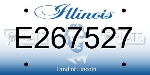 E267527 Illinois License Plate