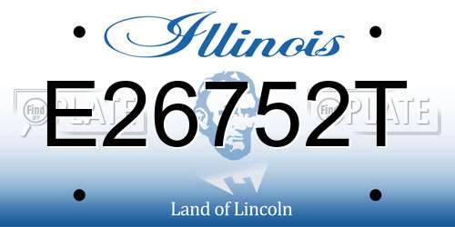 E26752T Illinois License Plate