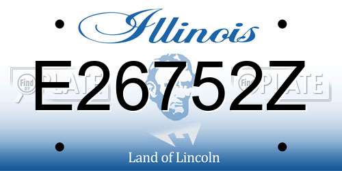 E26752Z Illinois License Plate