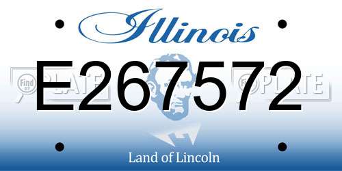 E267572 Illinois License Plate