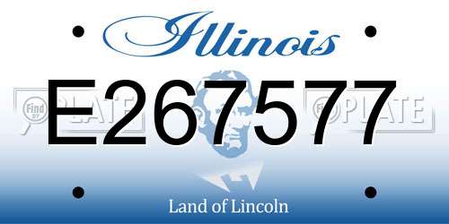 E267577 Illinois License Plate