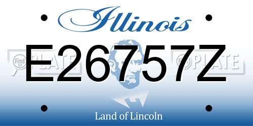 E26757Z Illinois License Plate
